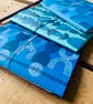 Set of 3 Hand Bound and Hand-printed Journals. Blues and Green. - Image 2