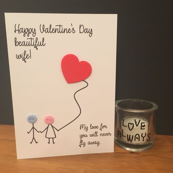 Personalised Valentine's Card Husband Wife Same Sex Couple