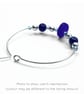 Blue Glass Hoop Earrings. Small Blue Sterling Silver Lapis Lazuli Beaded Hoops - Image 5