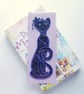REDUCED.Embroidered Lace Cat Bookmark - Image 3