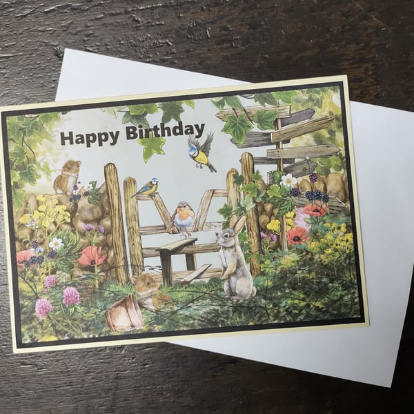 British Countryside Birthday Card, Male Card, Female Card