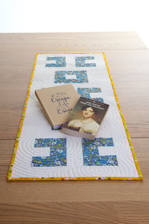 Quilted Spirals Patchwork Table Runner