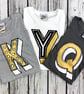 Kids Monogram T-Shirt. Personalise clothing with your Child's Initial letter - Image 1