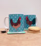 Chicken and Cockerel mug - Image 1