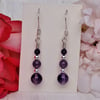 Amethyst cone shape earrings