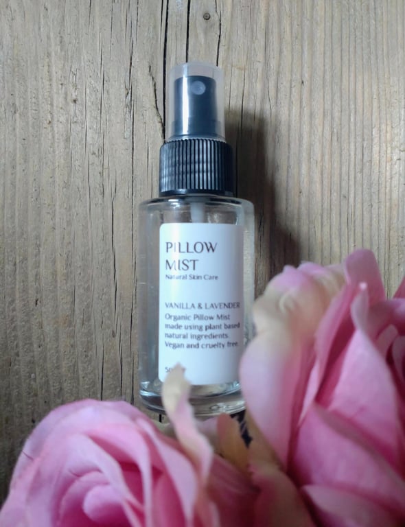 Pillow Mist, Lavender and Vanilla, Vegan and Cruelty free, 50ml.