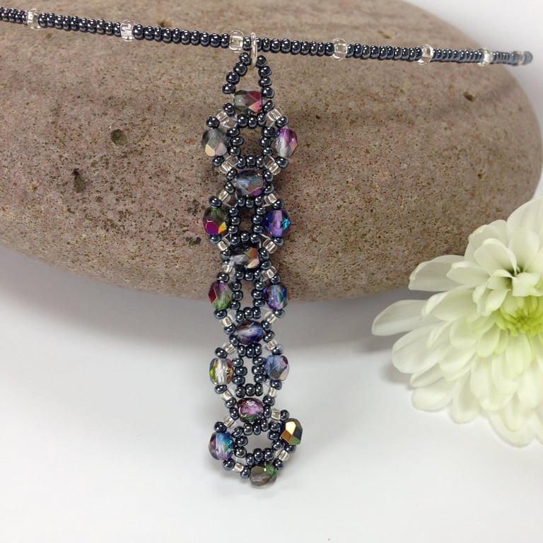 Crystal Bead Weave Choker