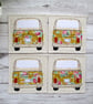Coasters, Set Of 4 Campervan Coasters - Image 4