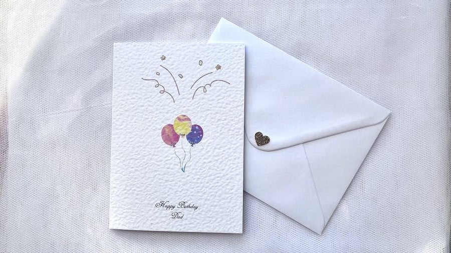 Handmade Luxury Personalised Birthday Card with Envelope for Men, Dad C631