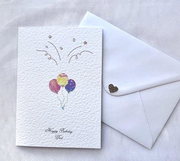 Handmade Luxury Personalised Birthday Card with Envelope for Men, Dad C631