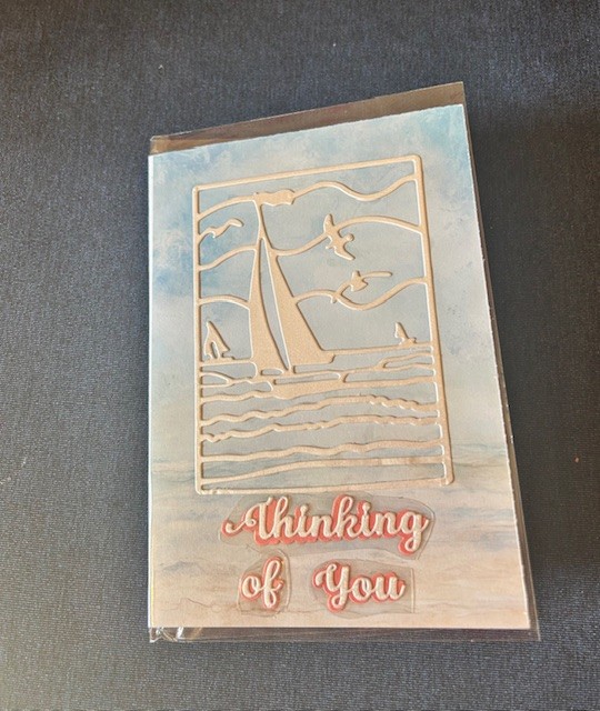 Handmade 'thinking of you' greetings card  