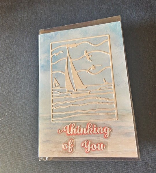 Handmade 'thinking of you' greetings card  