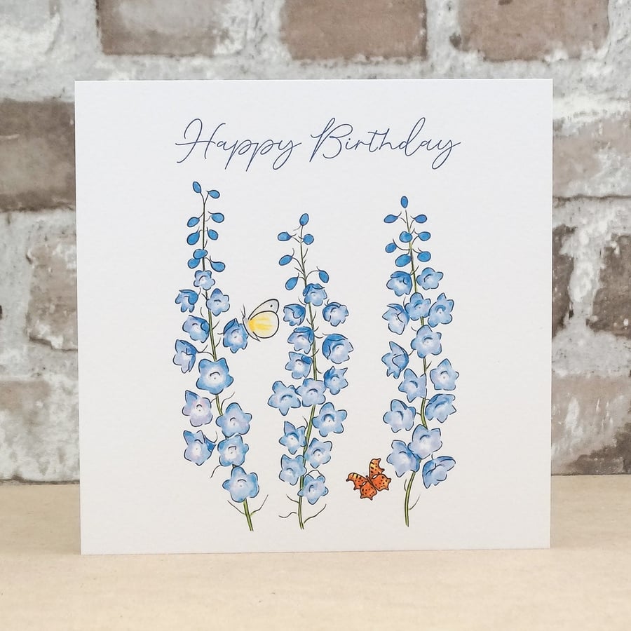 Birthday Card Delphinium