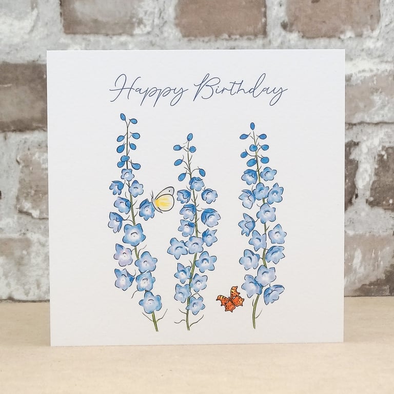 Birthday Card Delphinium