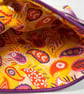 Medium zipped pouch with vibrant purple pansy print - Image 5