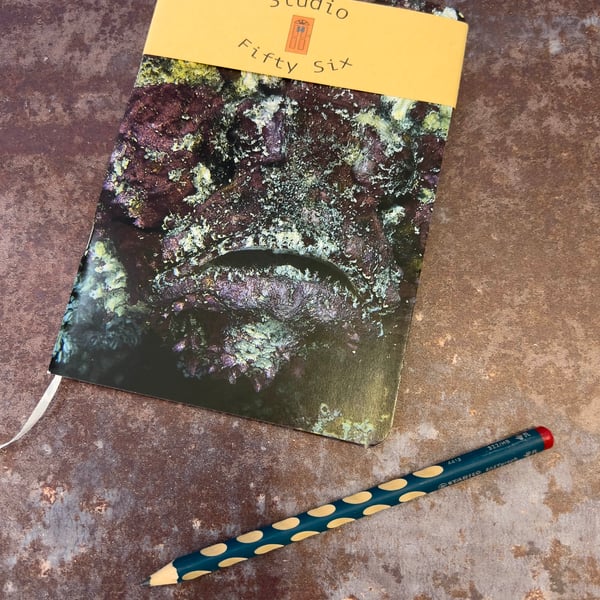 Notebook, Marine themed, A5 (ish), made from up-cycled and recycled materials.