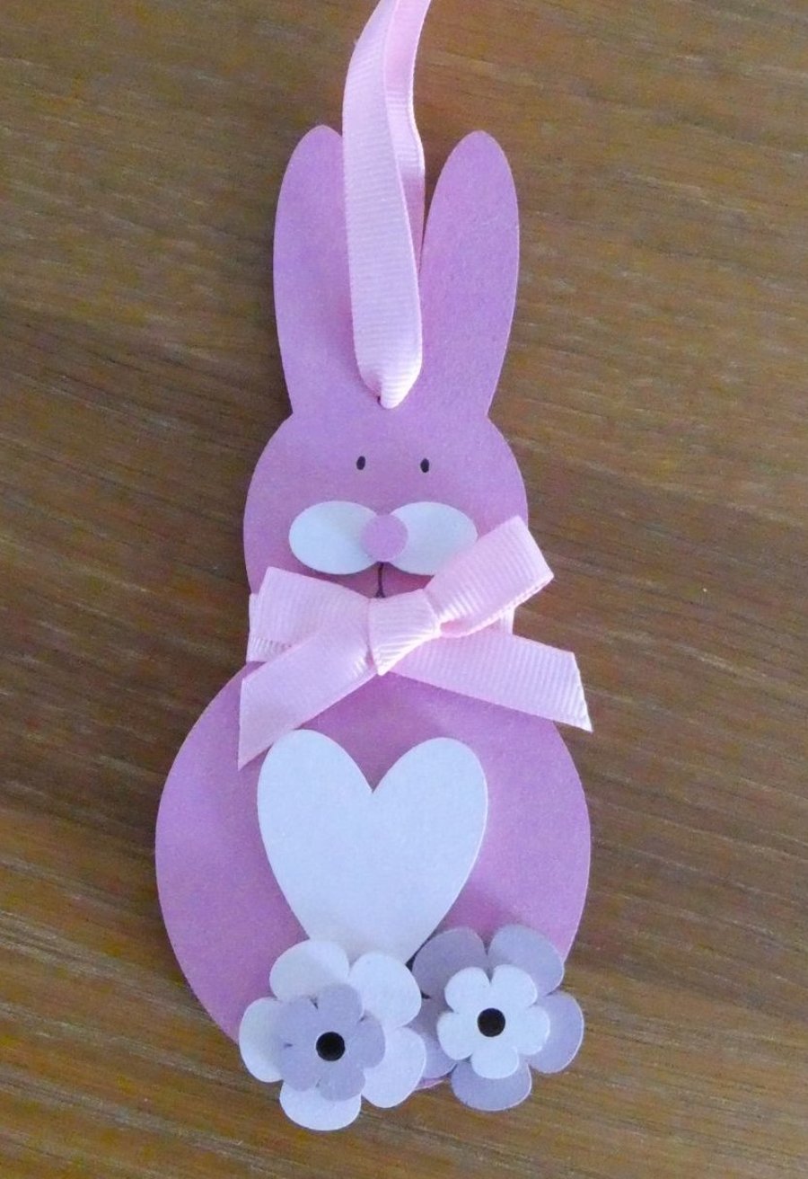 MDF Bunny Decoration - Pink