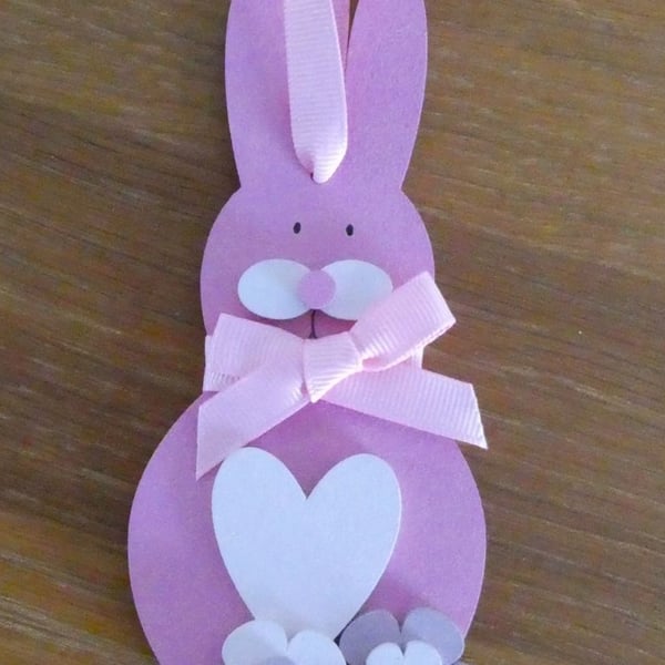 MDF Bunny Decoration - Pink