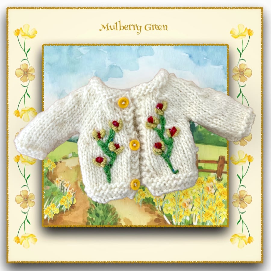 Reserved for Shani - Spring Flowers Cardigan