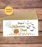 Halloween Treat Money Wallet Card - cash gift envelope