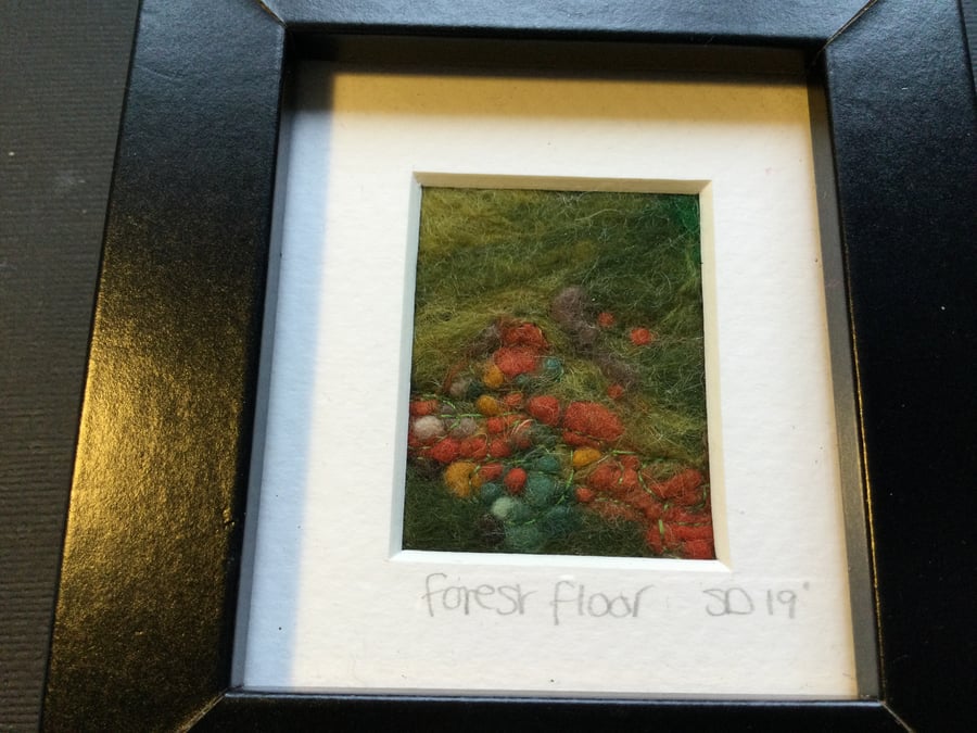 Forest floor - Felted Art work 