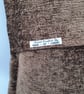 Brown, frilled, envelope back soft touch 18" cushion cover with flange. - Image 2