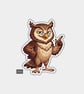 Funny Vinyl Die Cut Sticker For Adults - Wise Owl 