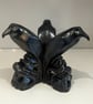 Gothic raven trio pedestal . 36cm x 21cm