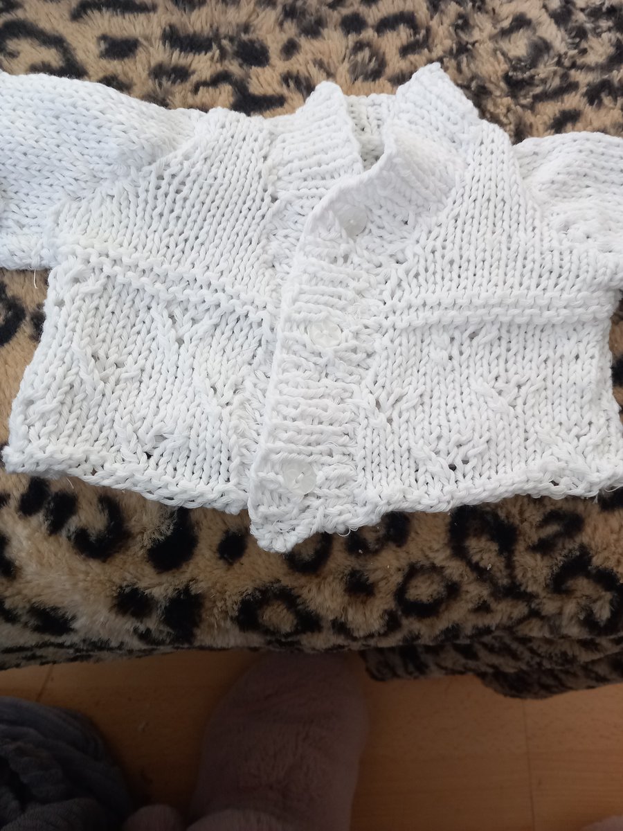 Cotton baby cardigan white baby jacket