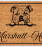 English Bulldog Door Mat - Personalised English Bulldog Welcome Mat - 3 Sizes