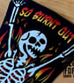 Burnt Out Skeleton Sticker - Funny Goth Spooky Decoration - Image 4