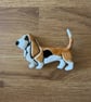 Ceramic Basset hound fridge magnet