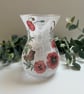 Decoupage Glass Vase: Poppy Upcycled