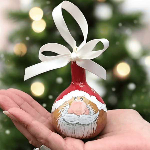 Santa Gourdble - Father Christmas Gourd Bauble