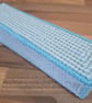 Pencil case - icy blue with glittery blue edging, open-top - Image 3