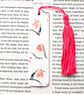 Robin decoupage wooden bookmark. Robin bookmark. Wooden bookmark.  - Image 6