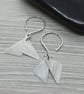 Silver Triangle Drop Earrings - Image 6