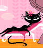 088 - Cross Stitch Haute Couture Kitty - French Style Mid Century Cat Pattern - Image 1