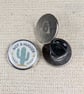 Not a Hugger With Cactus - Anti Social Pin Badge - Large Resin Topped Pin - Image 2