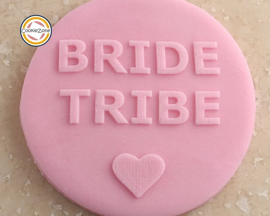 Bride Tribe with Heart Debossing Fondant Stamp