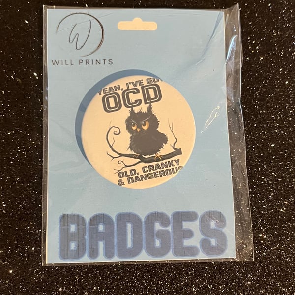 OCD printed Badge 45mm