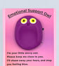 Deep Violet Emotional Support Owl, Pocket Worry Stone Keepsake Gift - Image 4