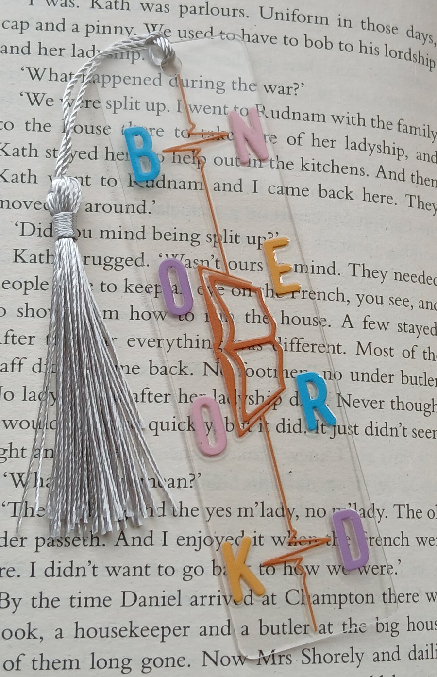 Clear acrylic bookmark 