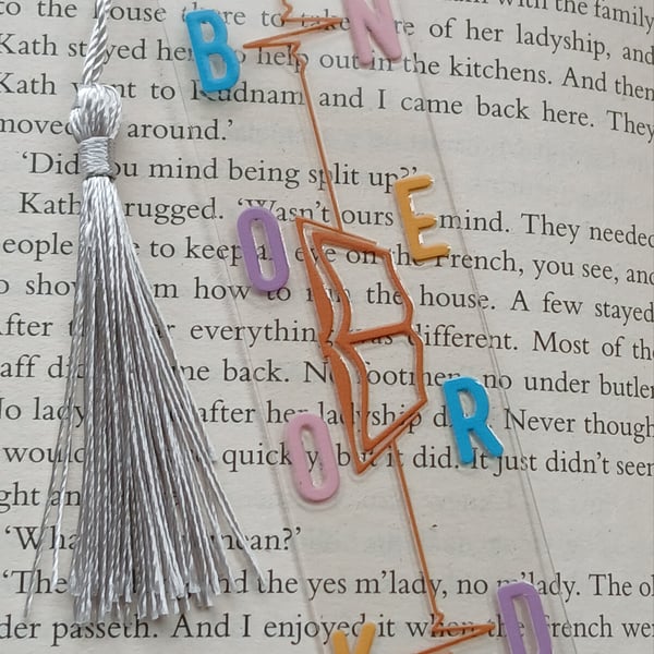Clear acrylic bookmark 