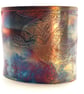 Etched Copper Cuff Bracelet - crow design - large - Image 2