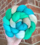 Hand Dyed Falklands Merino Top 102g Spinning Fibre - Lagoon