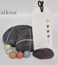 Catkins - hand painted - wooden bead & sterling silver necklace - Image 2