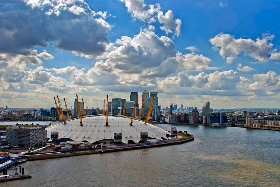 O2 Arena Millennium Dome Canary Wharf London Docklands Photograph Print