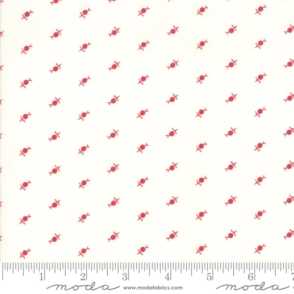 Mini Dandelions - Redwork Garden By Bunny Hill Designs for MODA