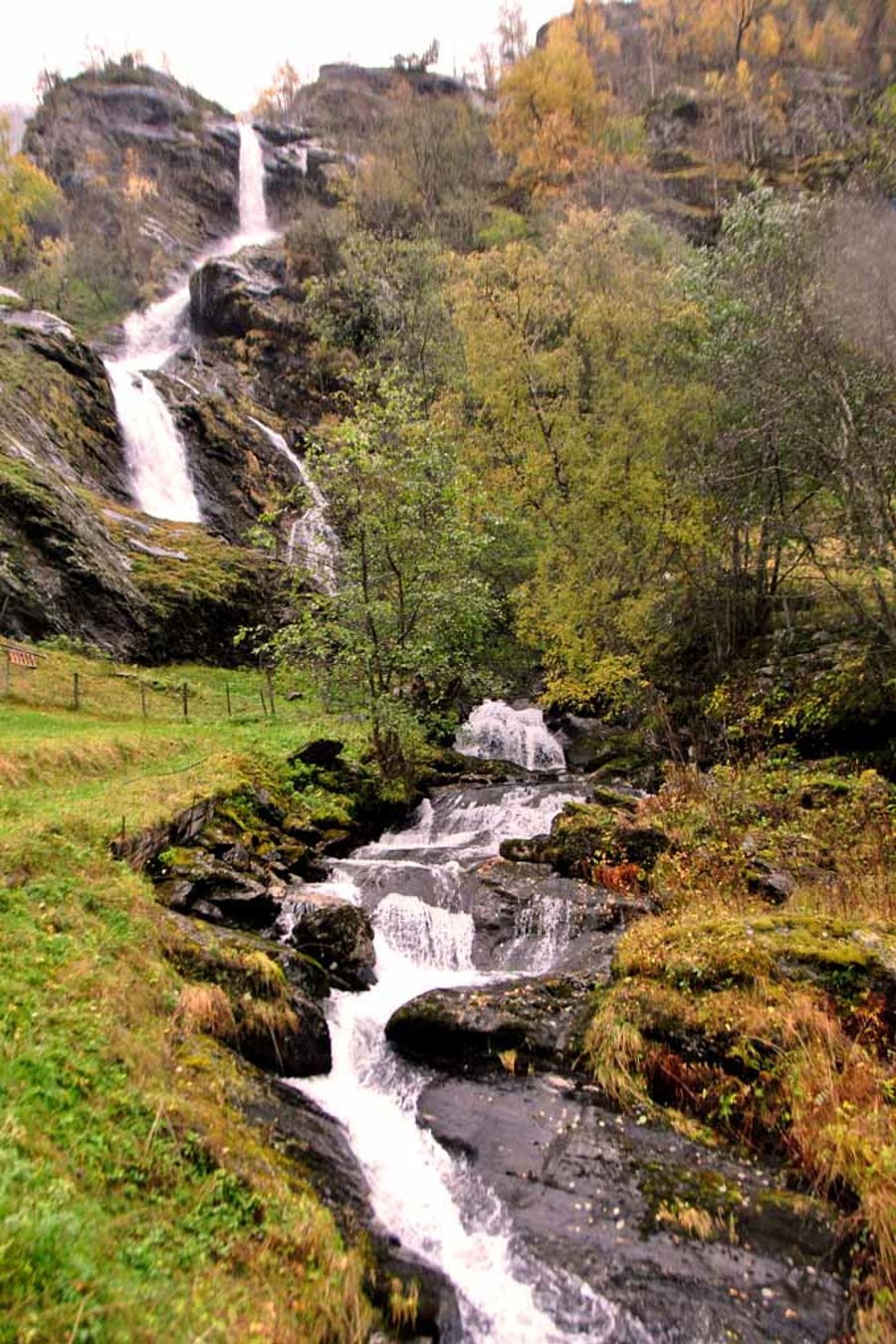 Waterfall Flamsdalen Valley Flam Norway Photograph Print